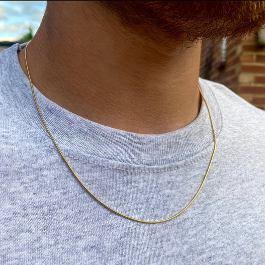 Orla 1mm Snake Chain Necklace | Waterproof 18k Gold