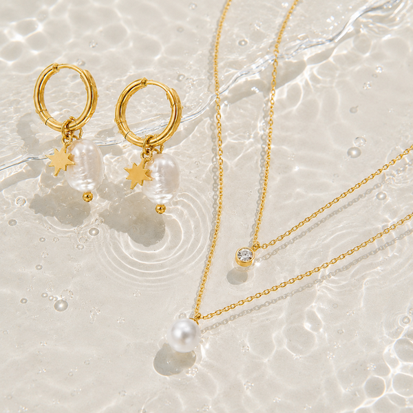 Waterproof gold-look jewellery for beach and holiday wear.