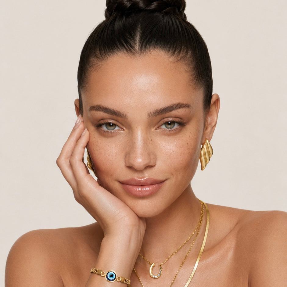 Ozena Wing Statement Studs | Waterproof 18k Gold & Silver