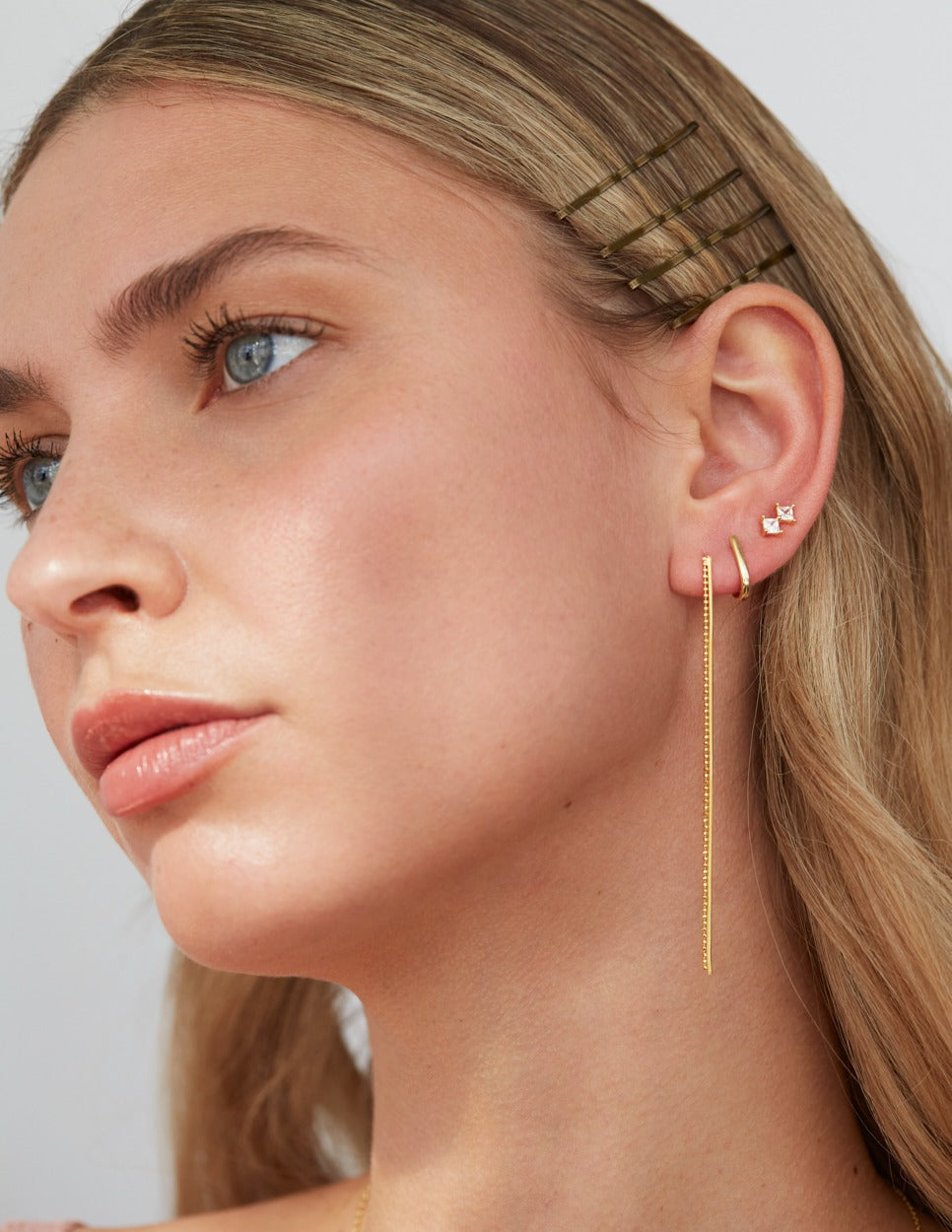 Pia Double Chain Drop Earrings