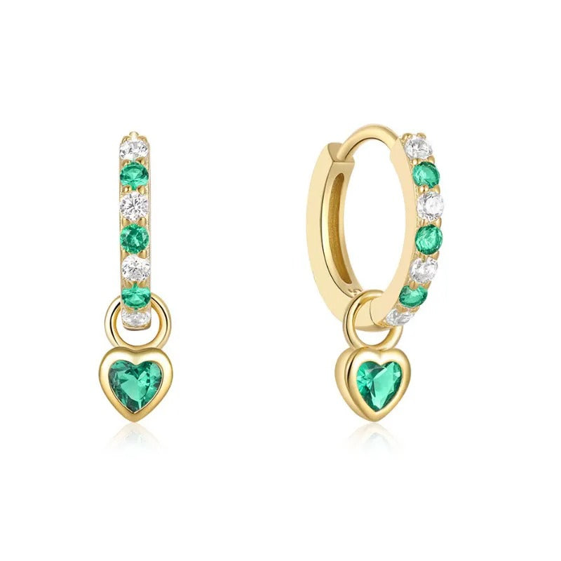 Naya Emerald Green Hoops Earrings