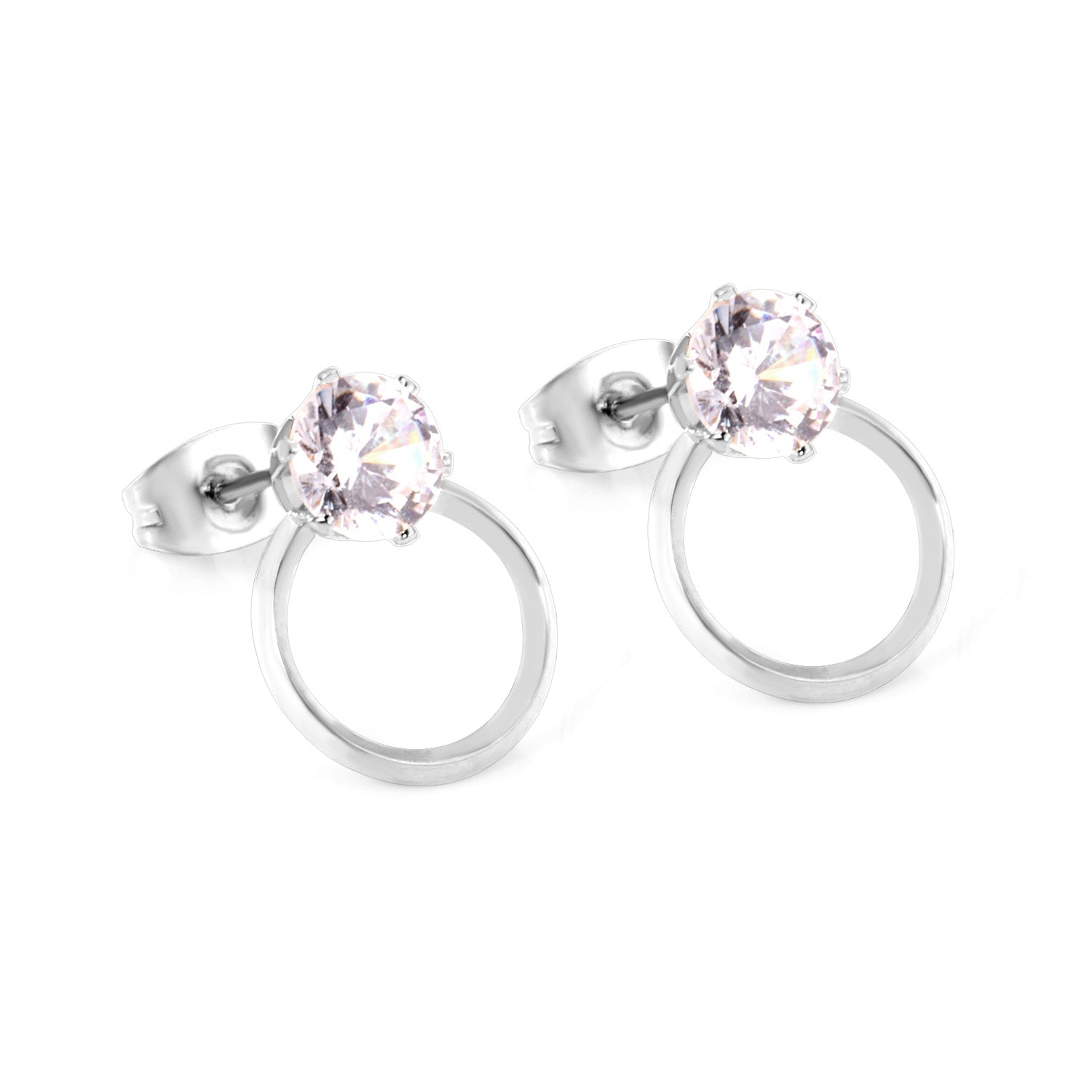 Iris Stone on Circle Studs
