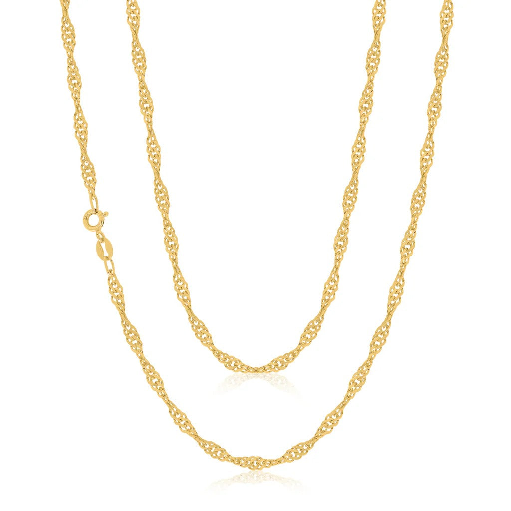 Roundie 	Singapore Chain Gold- 45cm + 5cm