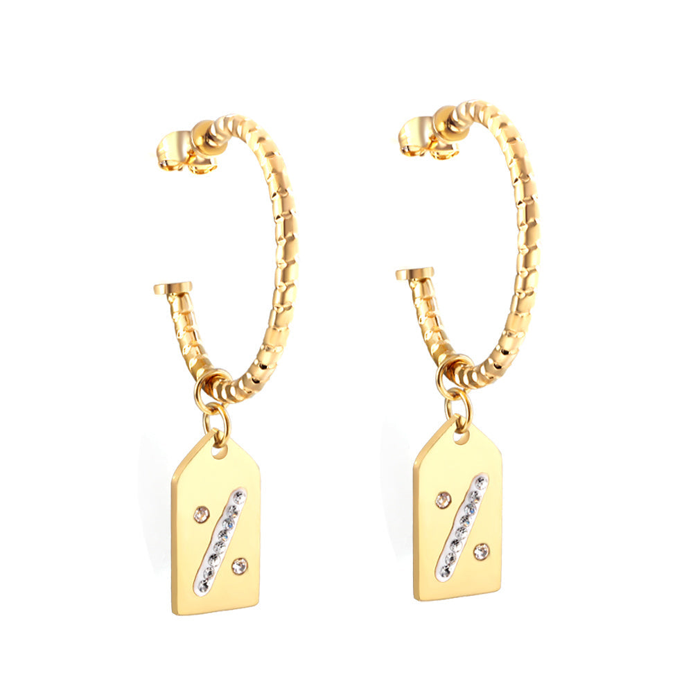 Mara Blade Charm Hoops