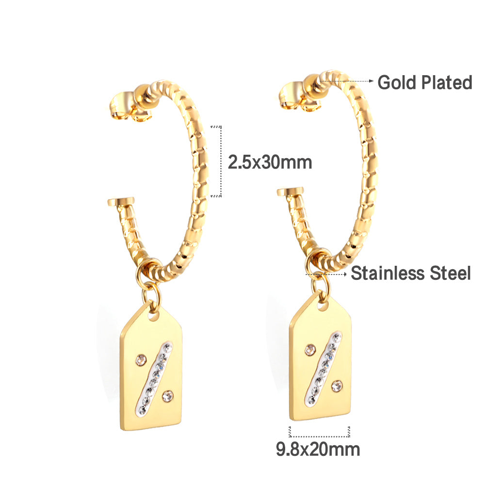 Mara Blade Charm Hoops