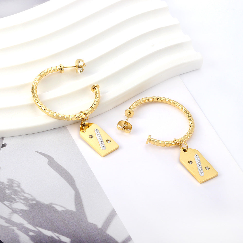 Mara Blade Charm Hoops