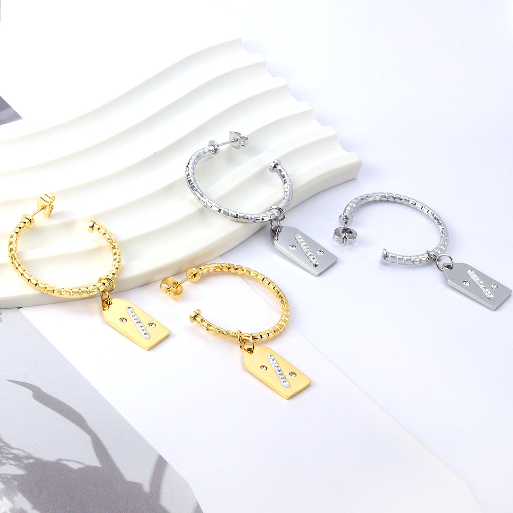 Mara Blade Charm Hoops
