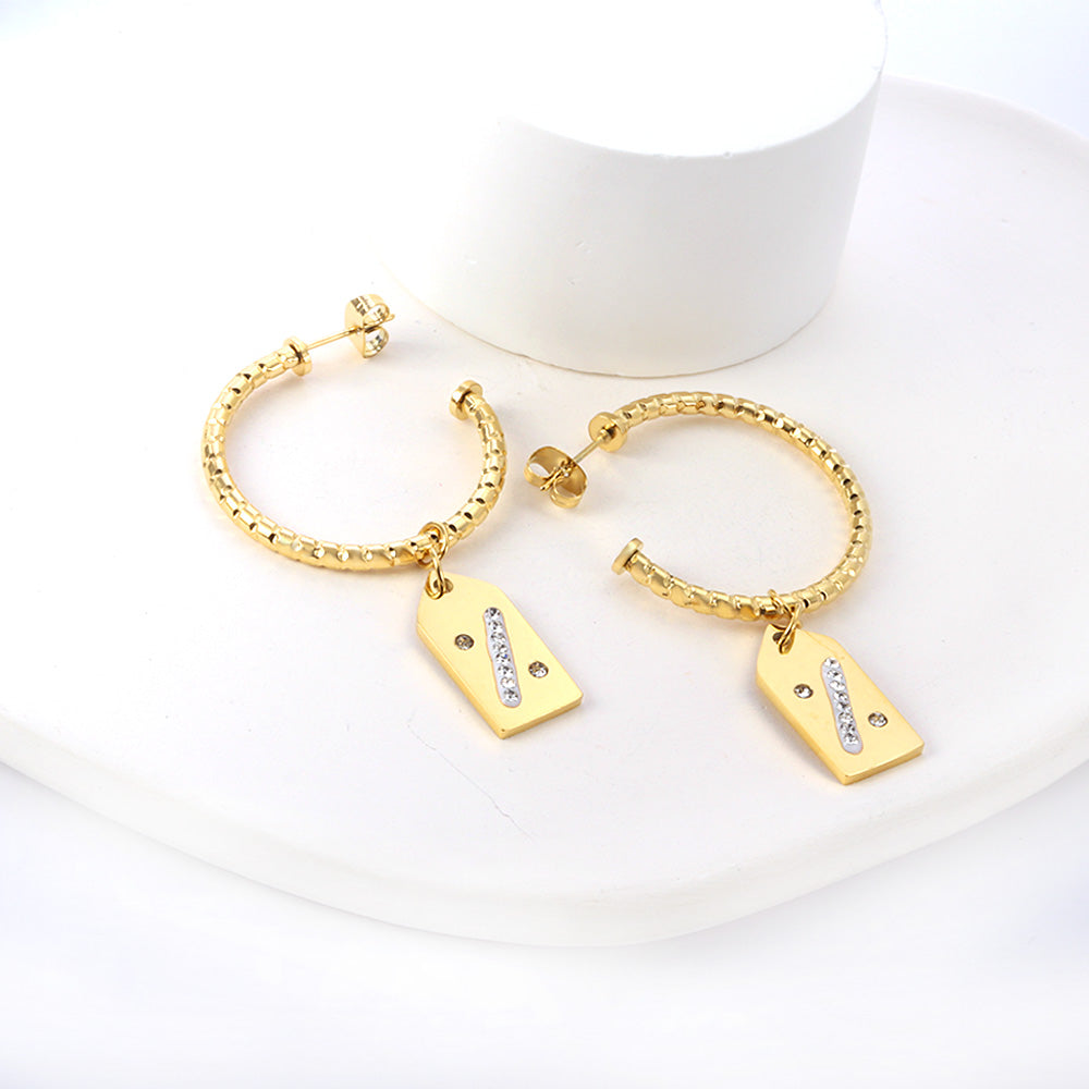 Mara Blade Charm Hoops