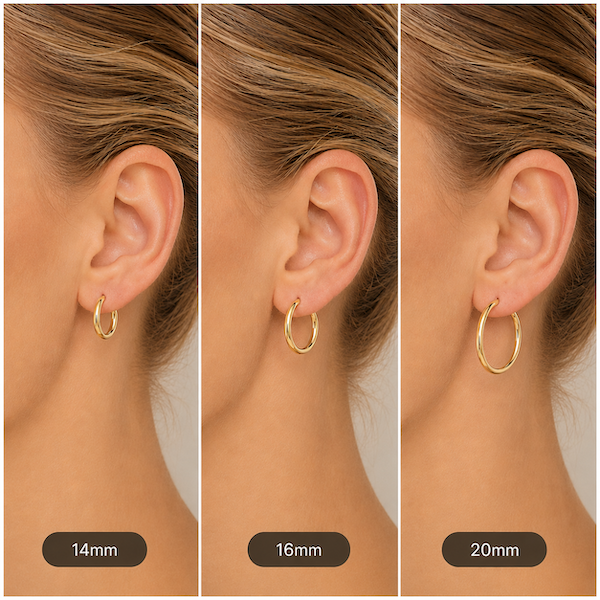Tara Hoops | Waterproof 18K Gold 8mm To 20mm
