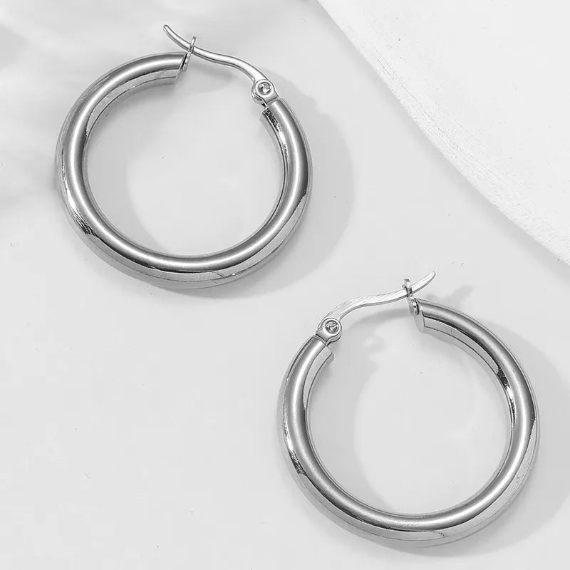 Sheena Hoops | Waterproof Silver 15mm