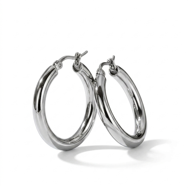Sheena Hoops | Waterproof Silver 15mm