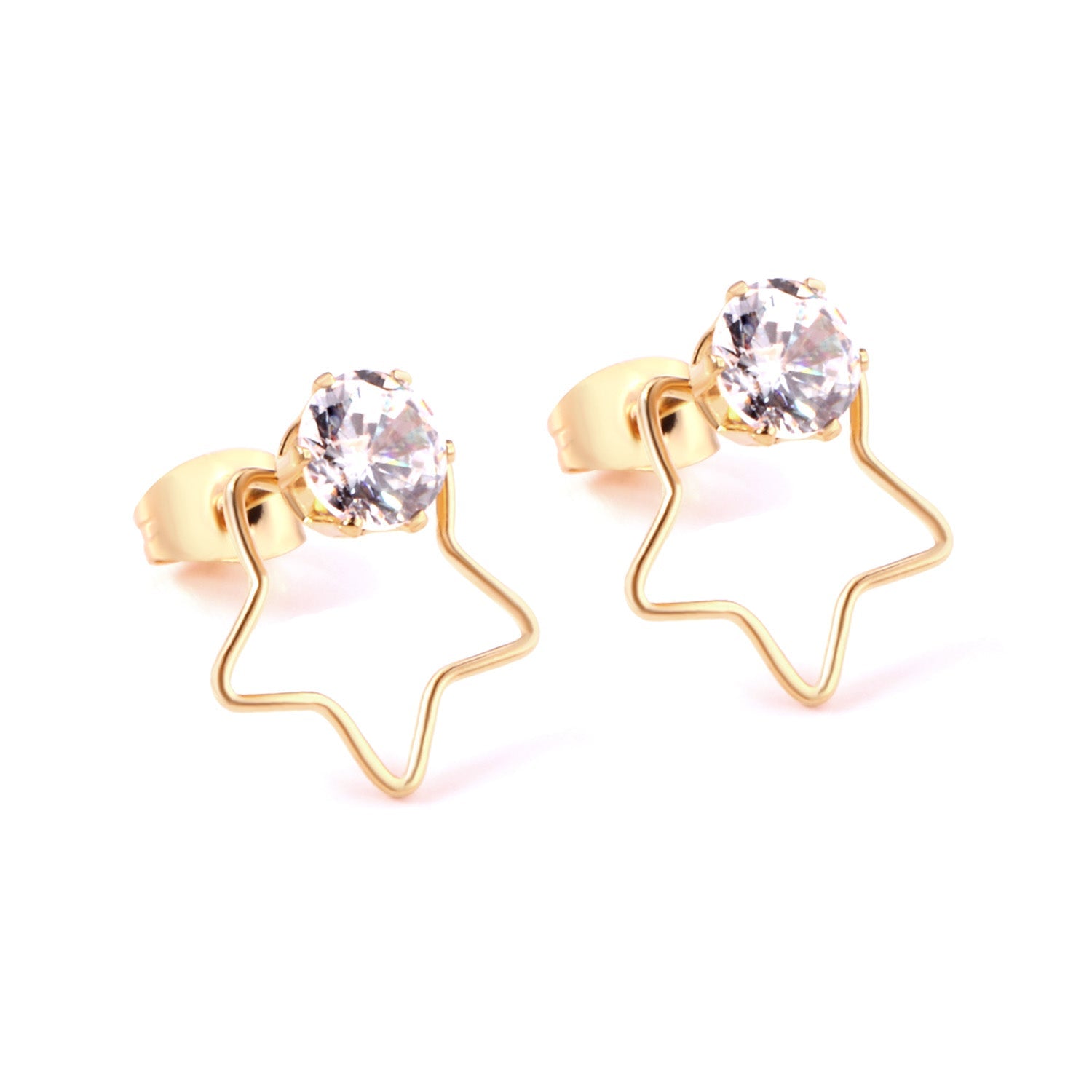 Isadora Stone in Star Studs