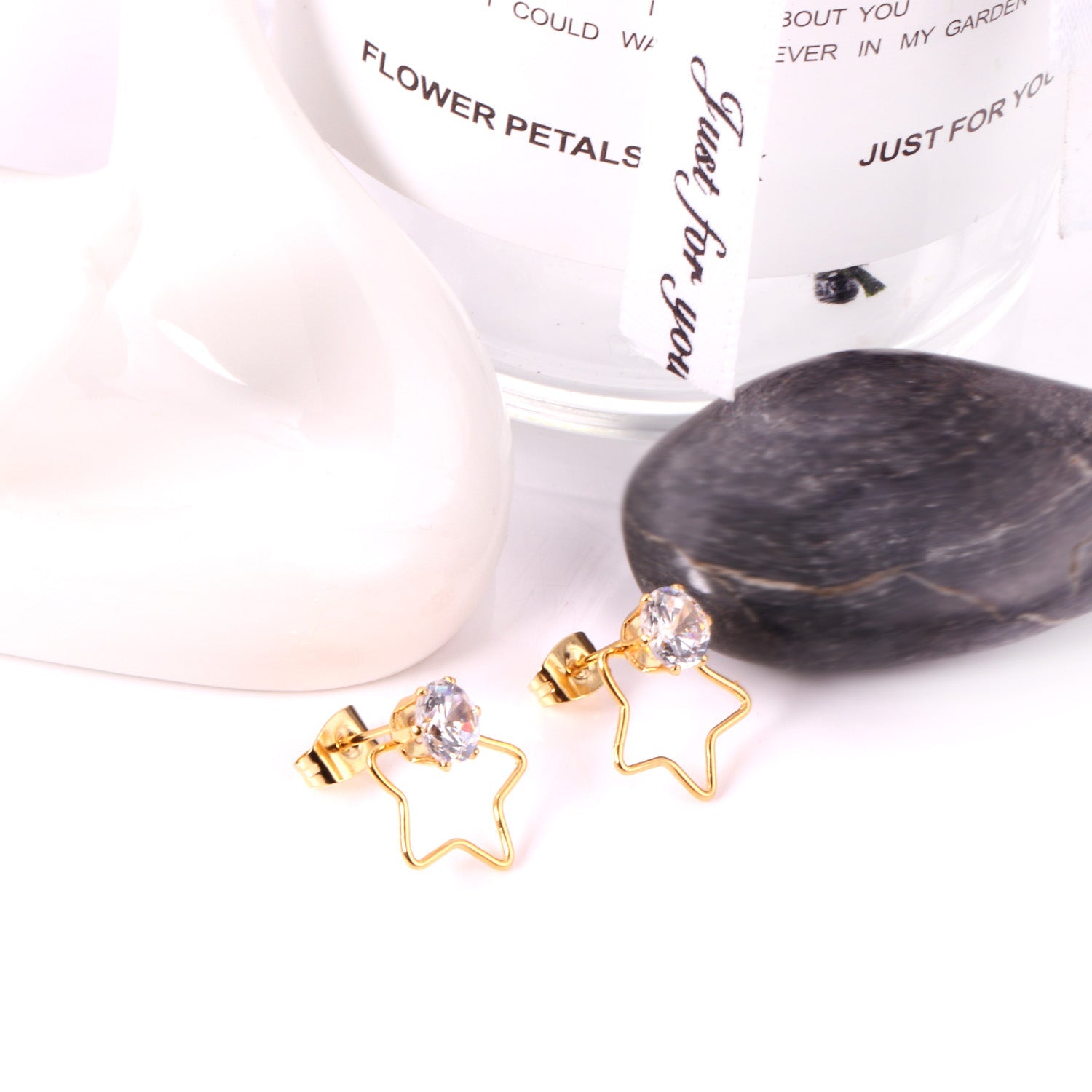 Isadora Stone in Star Studs
