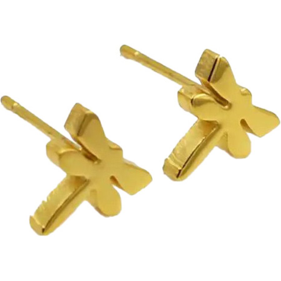 Alice Dragon Fly Studs | Waterproof 18k Gold & Silver