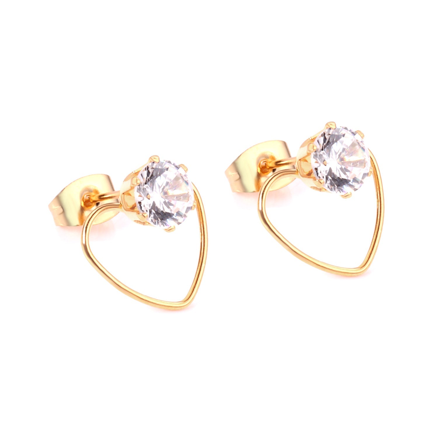 Isabel Stone in Heart Studs