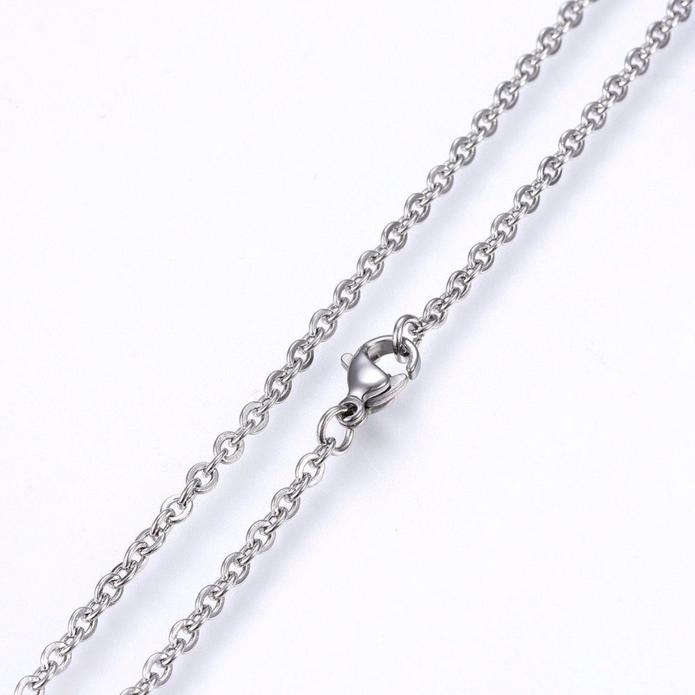 Sahara 2.3mm Cable Chain Necklace | Waterproof Silver