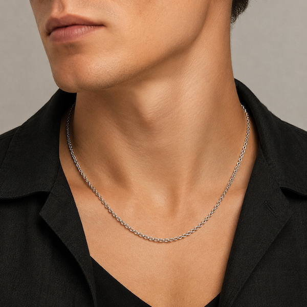 Sahara 2.3mm Cable Chain Necklace | Waterproof Silver
