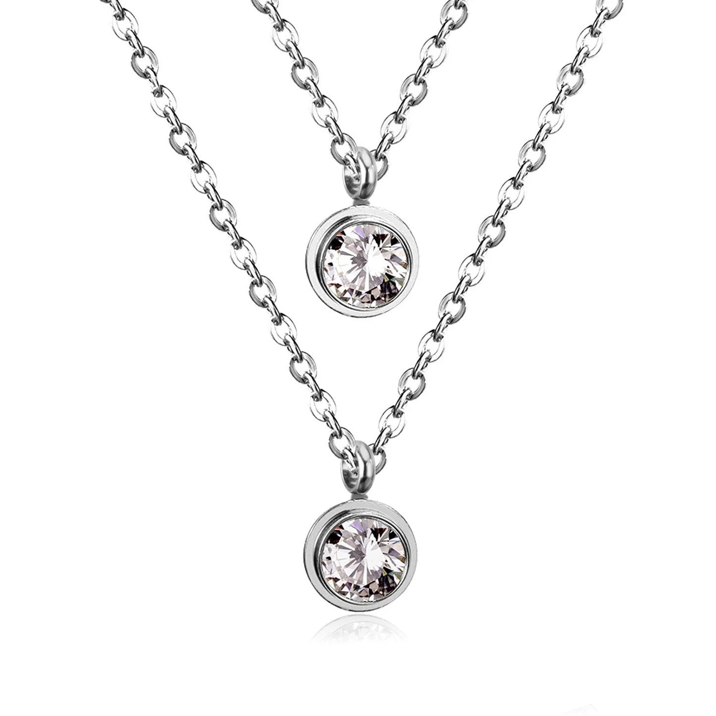 Kalia Dual-Drop Brilliant Bezel Layered Set| Buy Set or Individual