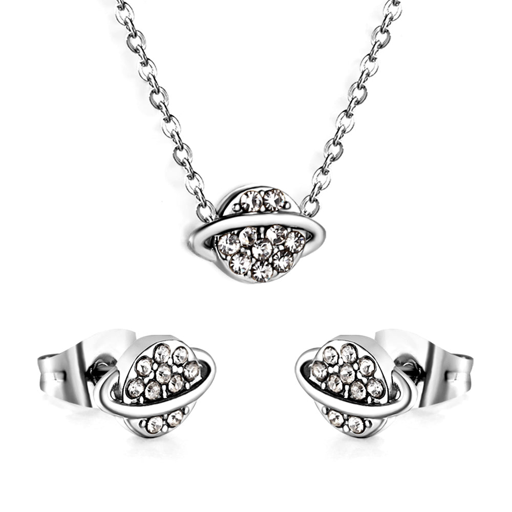 Evander	Necklace 50cm & Earrings Set-	Buy Set or Individually