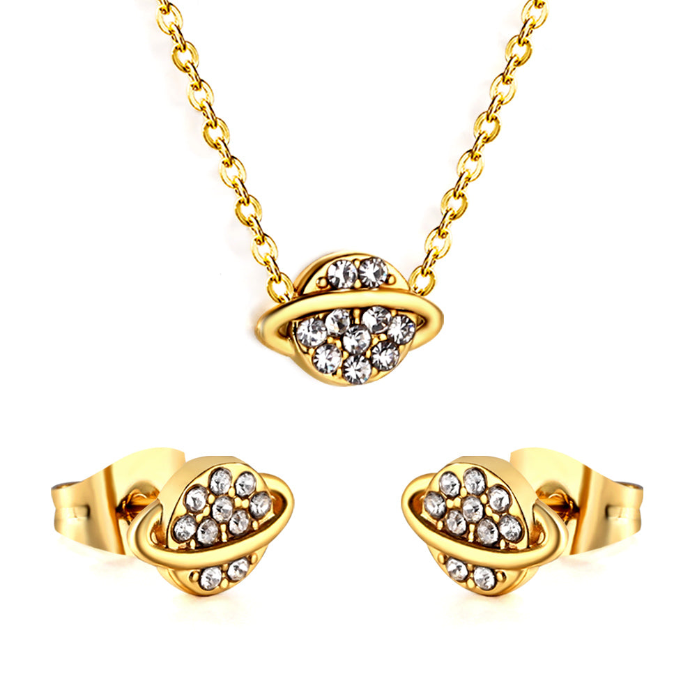 Evander	Necklace 50cm & Earrings Set-	Buy Set or Individually