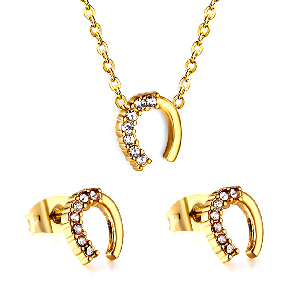 Orion Necklace 50cm & Earrings Gold Set- Buy Set or Individually