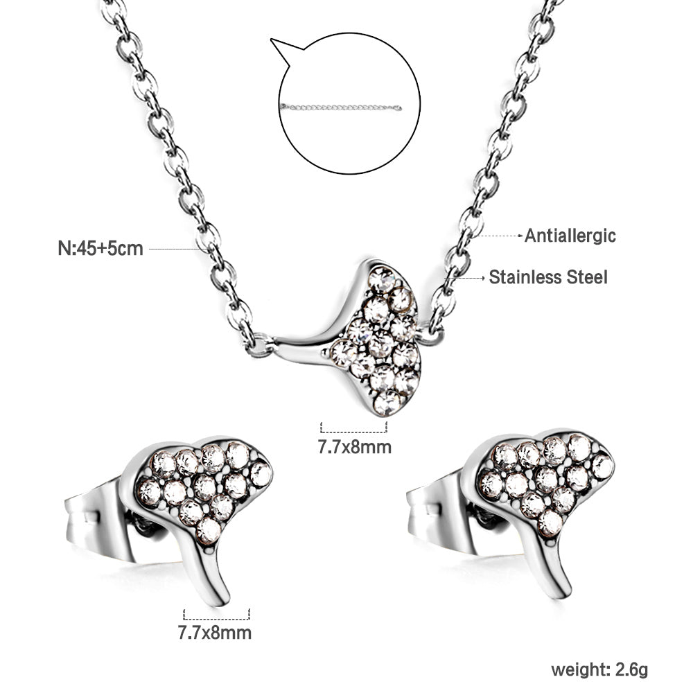 Phoenix	Necklace 50cm & Earrings Gold Set-	Buy Set or Individually