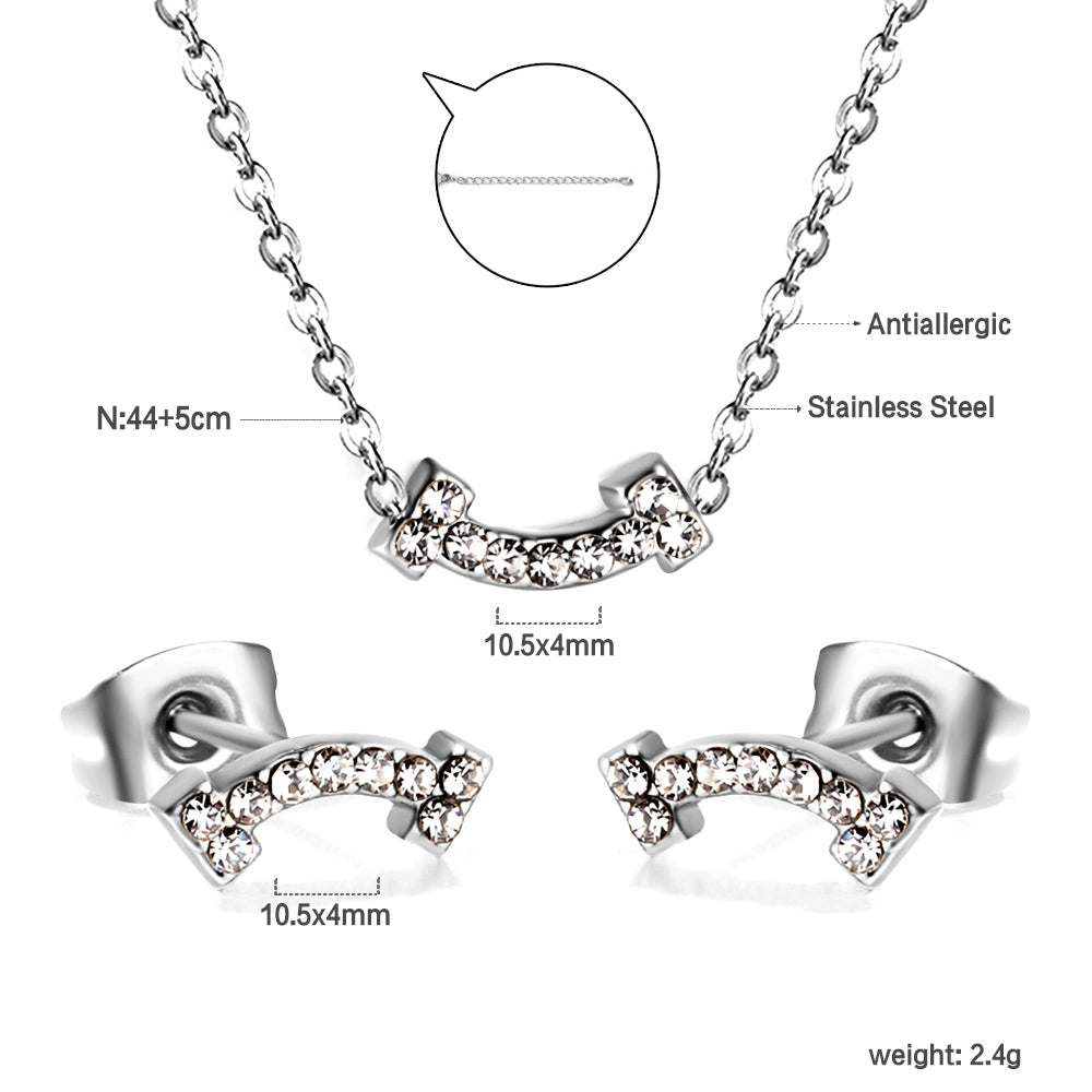 Eros Necklace 50cm & Earrings Gold Set- Buy Set or Individually