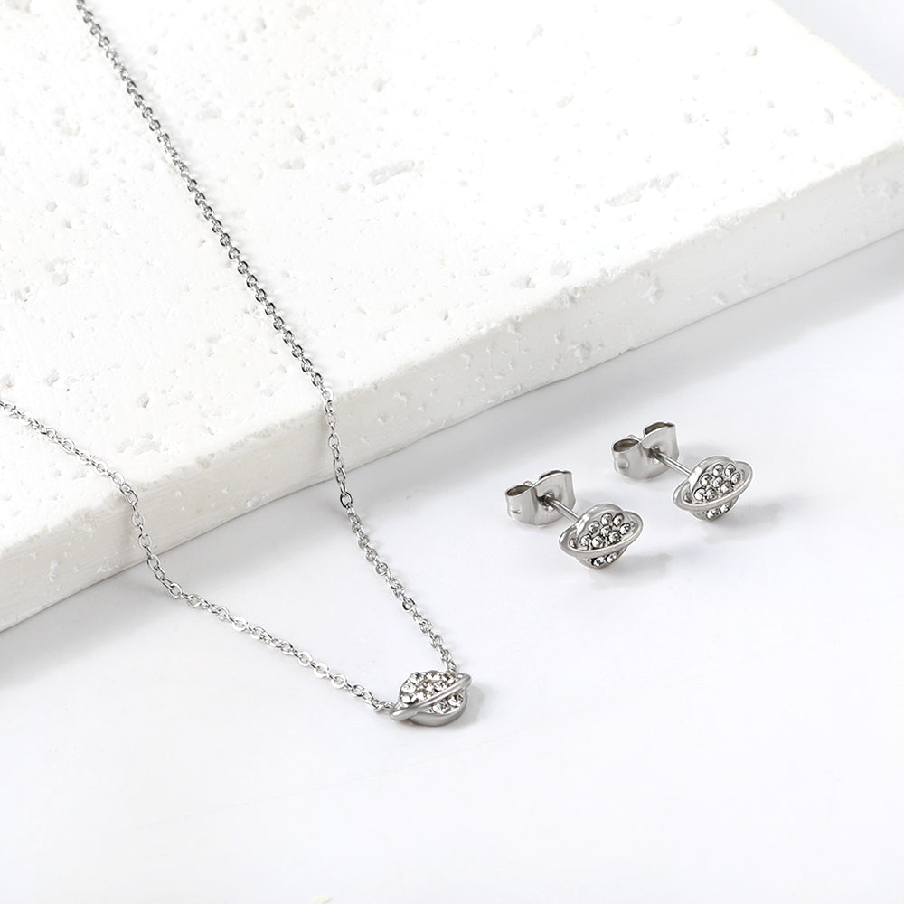 Evander	Necklace 50cm & Earrings Set-	Buy Set or Individually