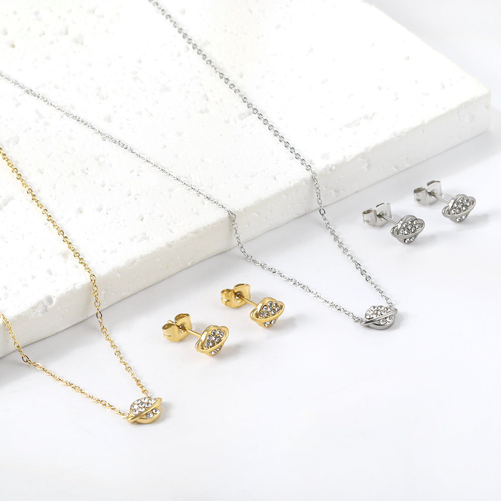 Evander	Necklace 50cm & Earrings Set-	Buy Set or Individually