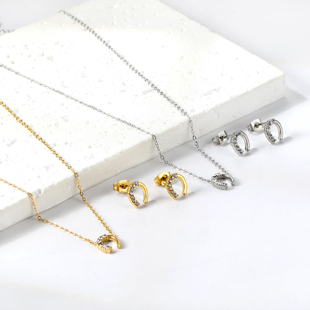 Orion Necklace 50cm & Earrings Gold Set- Buy Set or Individually