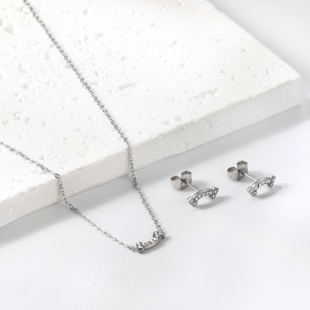 Eros Necklace 50cm & Earrings Gold Set- Buy Set or Individually