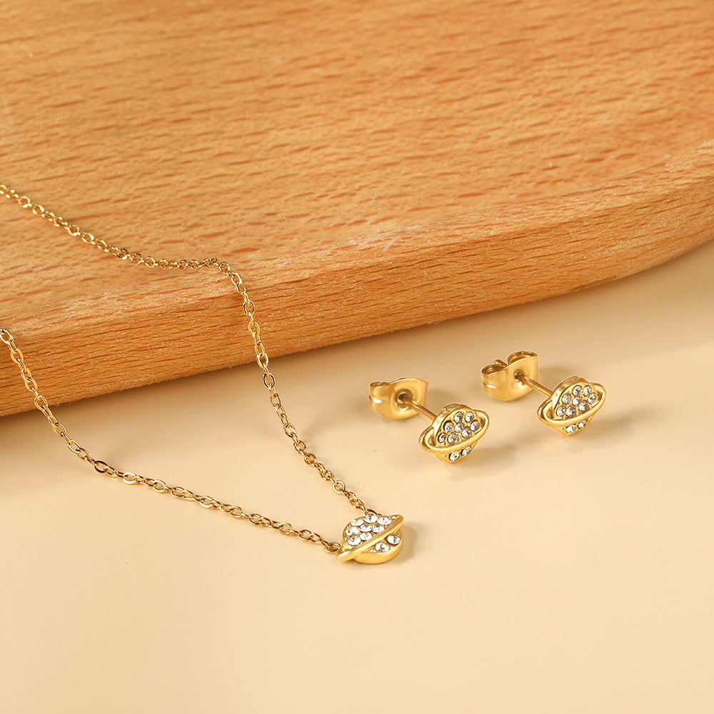 Evander	Necklace 50cm & Earrings Set-	Buy Set or Individually