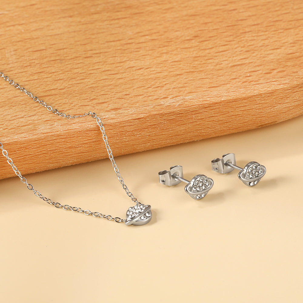 Evander	Necklace 50cm & Earrings Set-	Buy Set or Individually