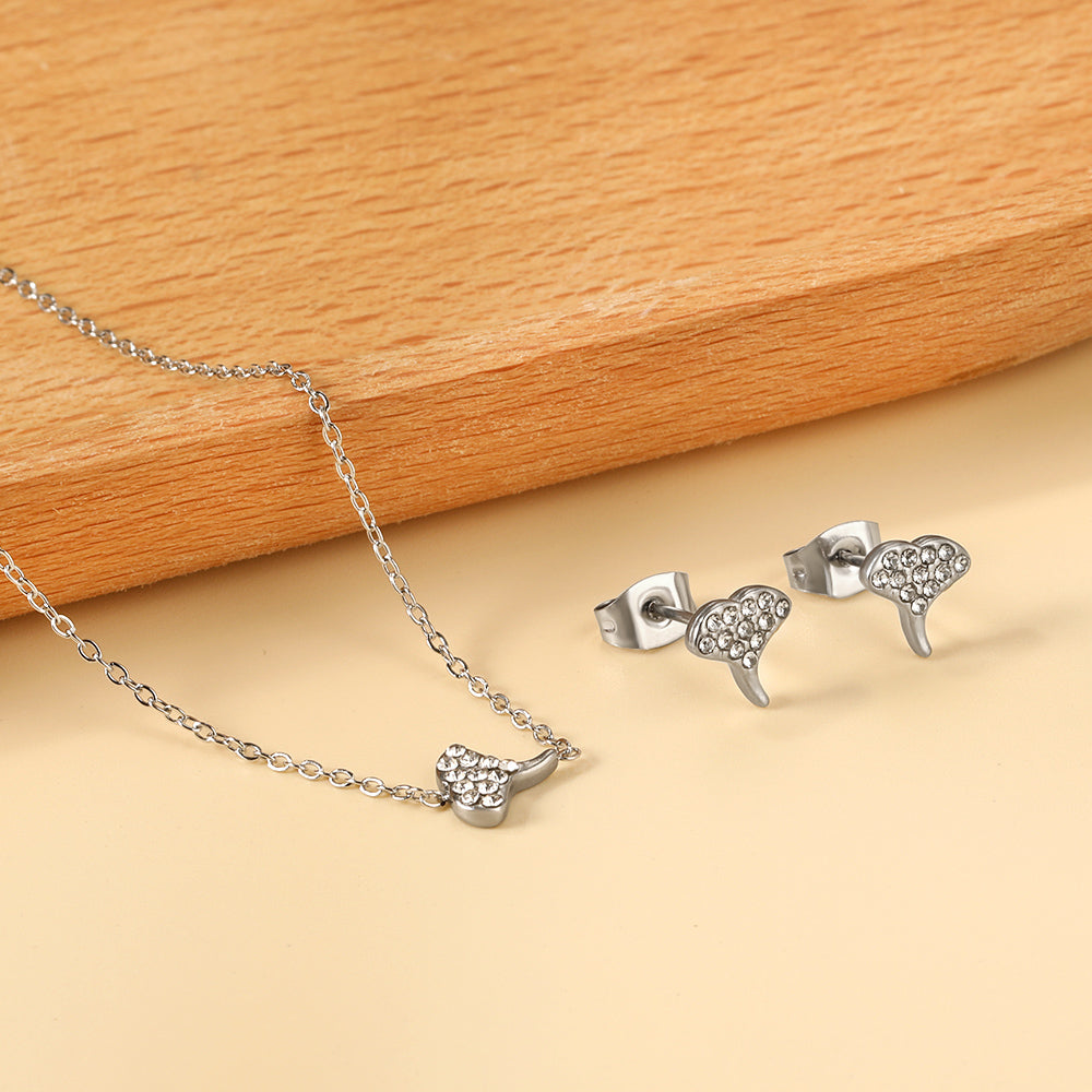 Phoenix	Necklace 50cm & Earrings Gold Set-	Buy Set or Individually