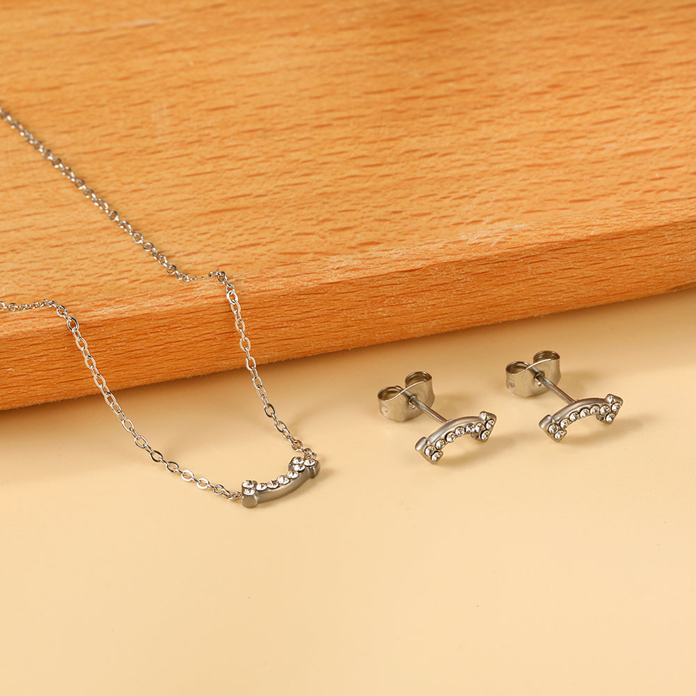 Eros Necklace 50cm & Earrings Gold Set- Buy Set or Individually