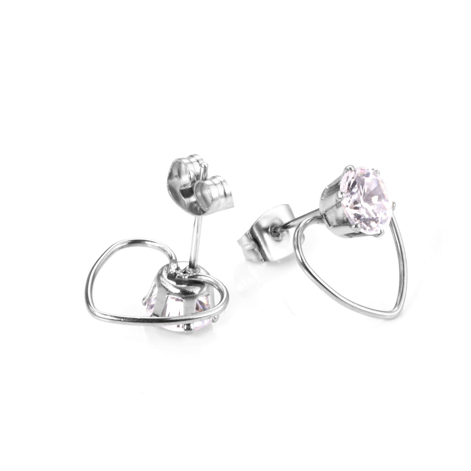Isabel Stone in Heart Studs