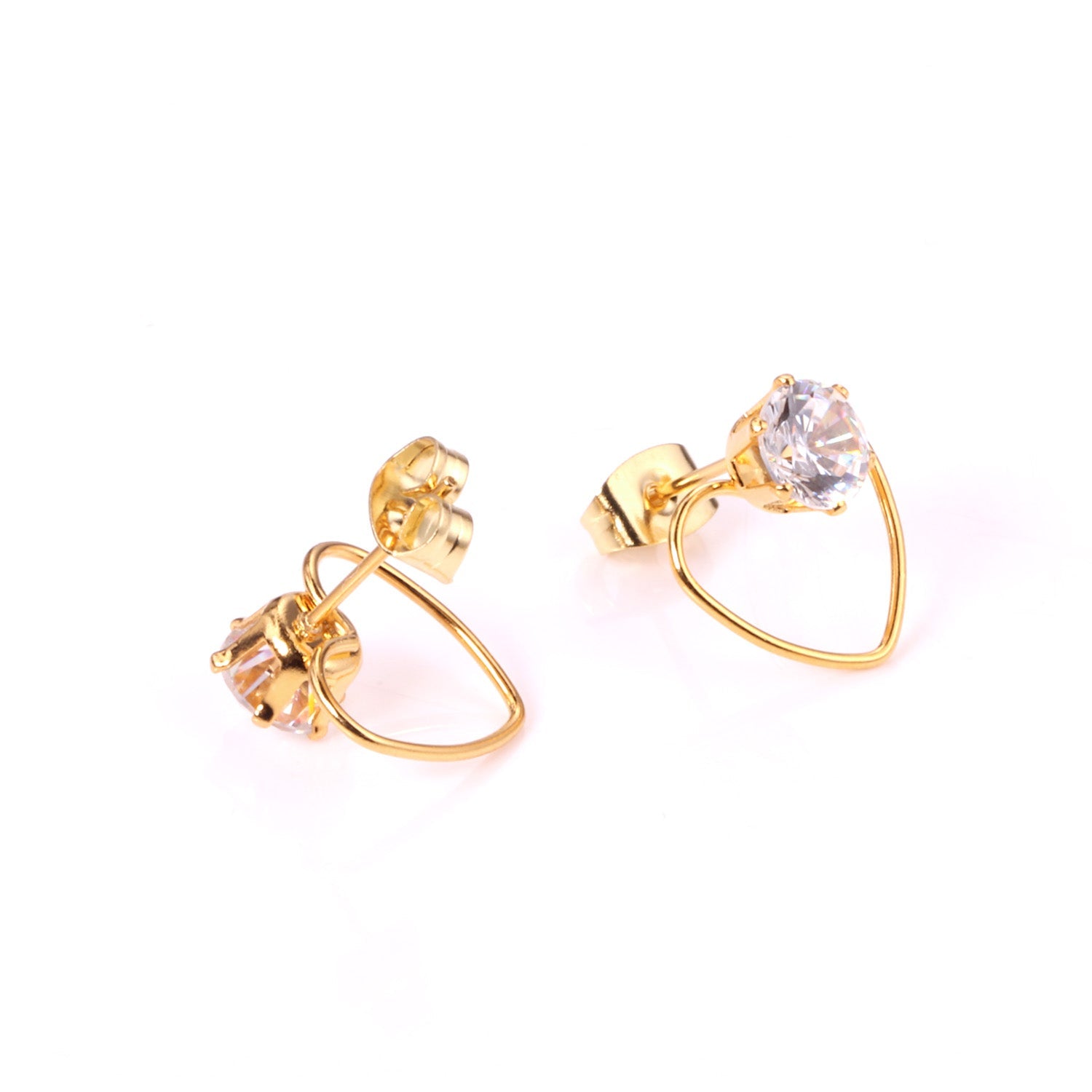 Isabel Stone in Heart Studs