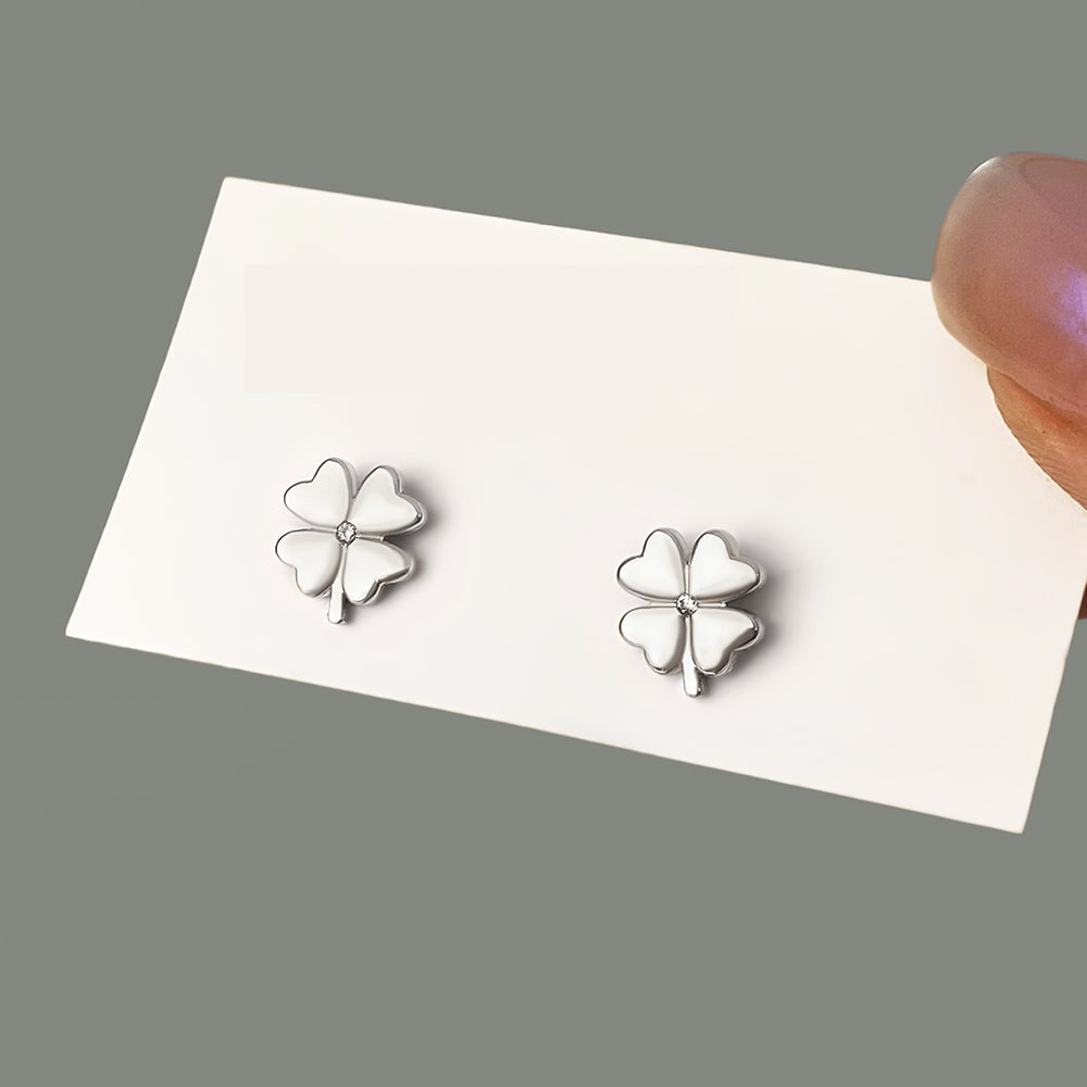 Alba Bloom Clover Studs | Waterproof 18k Gold & Silver