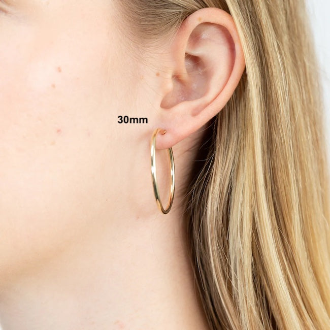Prema Hoops | Waterproof 18K Gold 20mm To 70mm