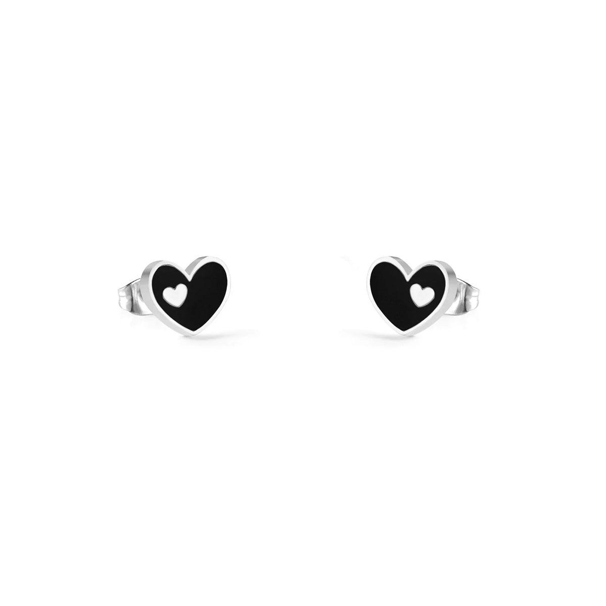 Juno Midnight Enamel Inset Heart Set| Buy Set or Individual