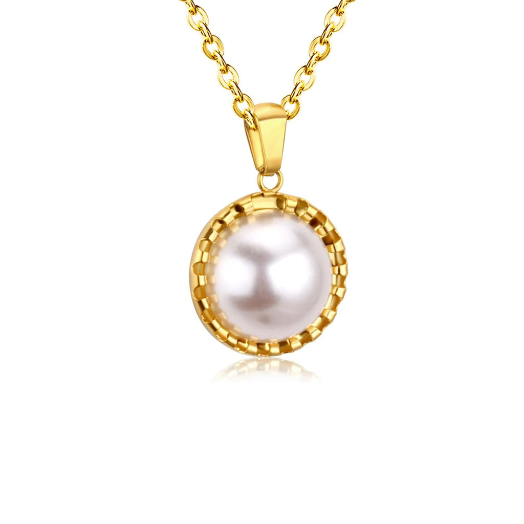 Kiki White Pearl Encased Medallion Set | Buy Set or Individual