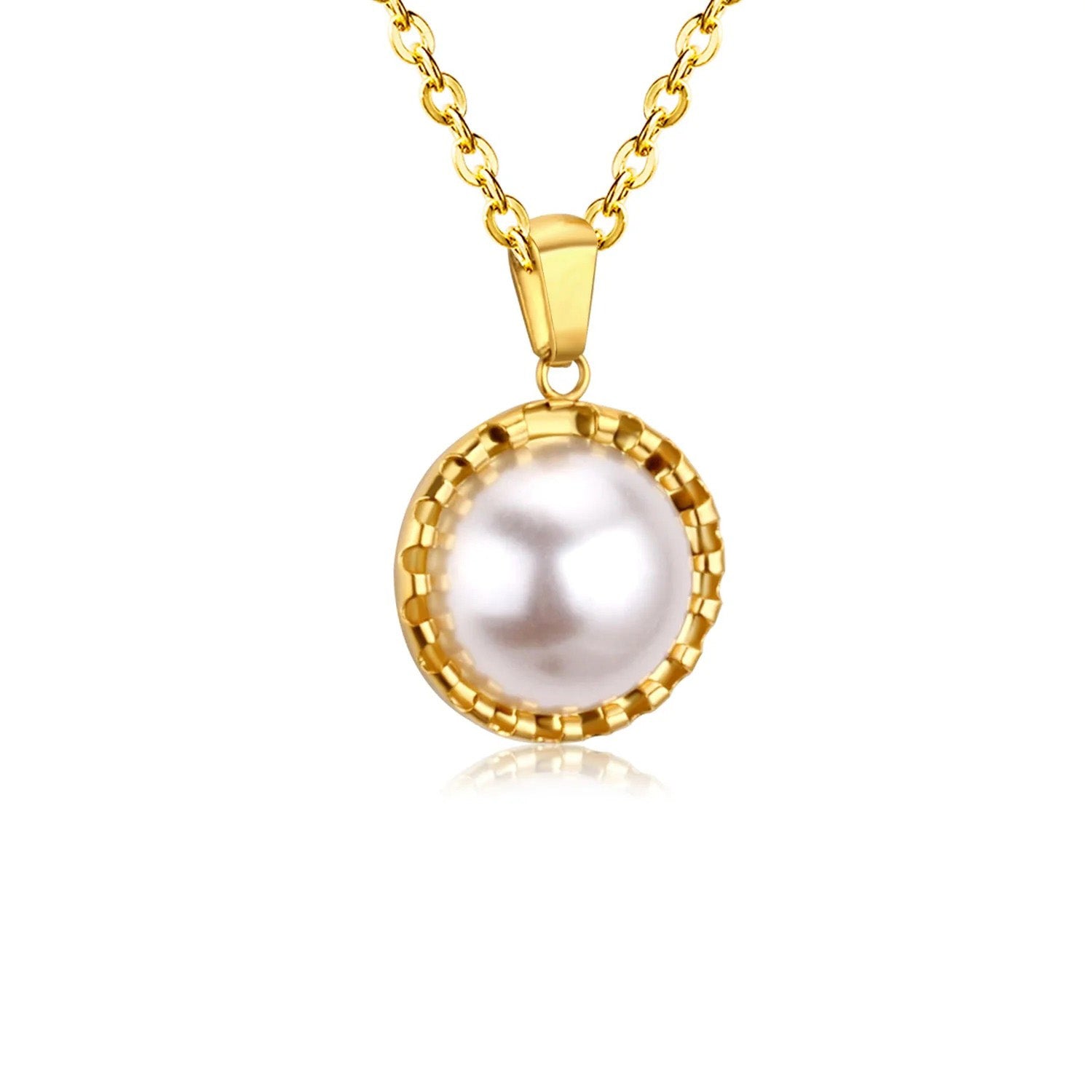Kiki White Pearl Encased Medallion Set | Buy Set or Individual