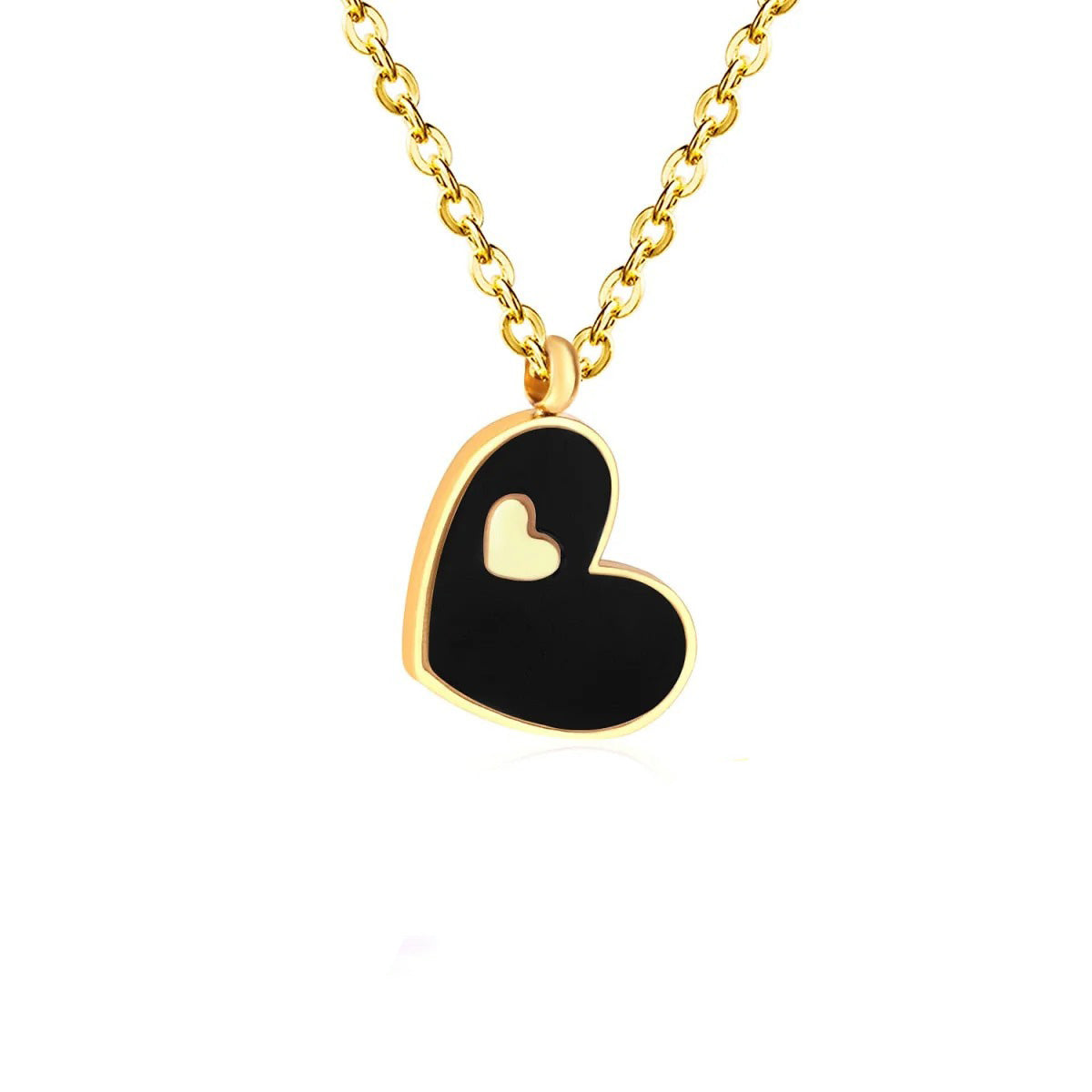 Juno Midnight Enamel Inset Heart Set| Buy Set or Individual