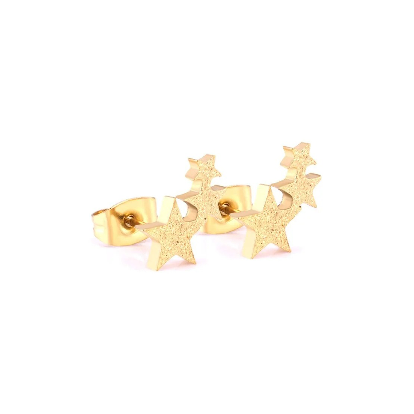 Ashlyn Triple Star Studs | Waterproof 18k Gold & Silver