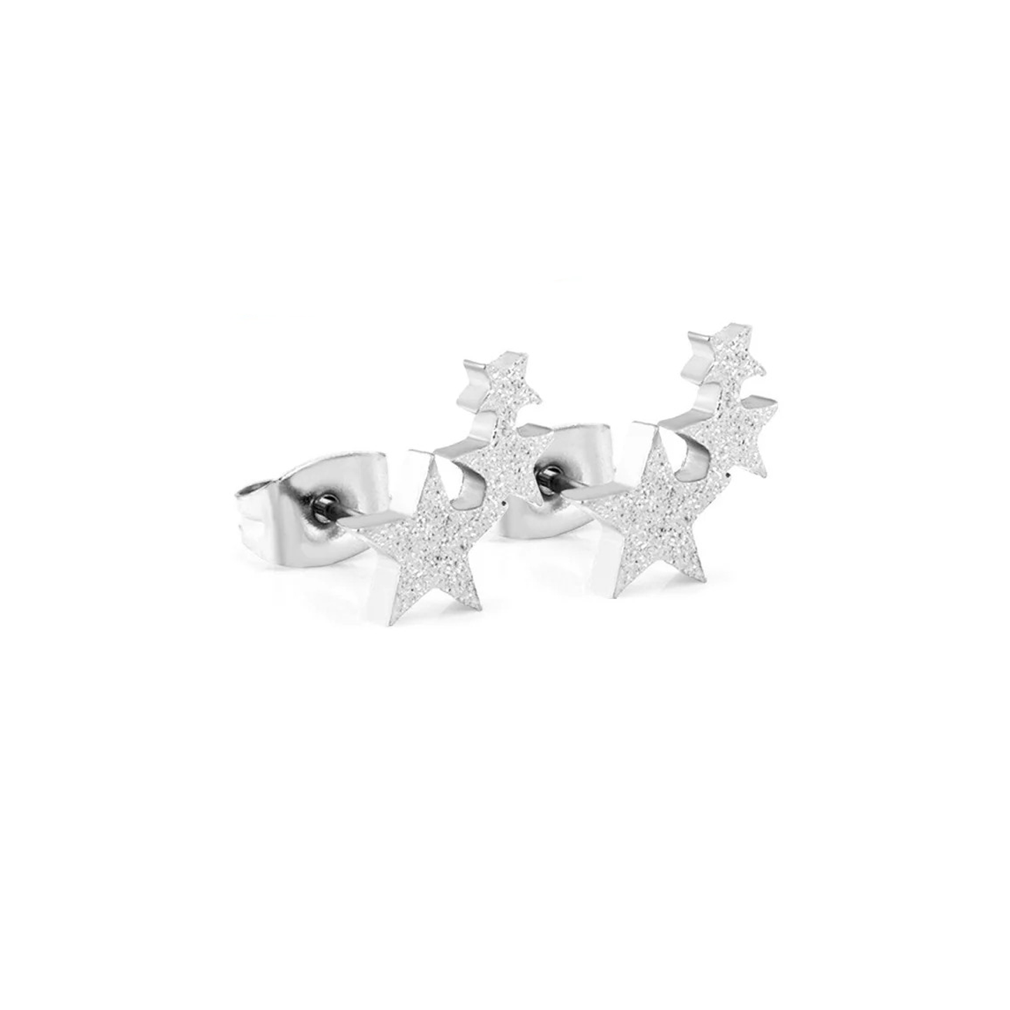 Ashlyn Triple Star Studs | Waterproof 18k Gold & Silver