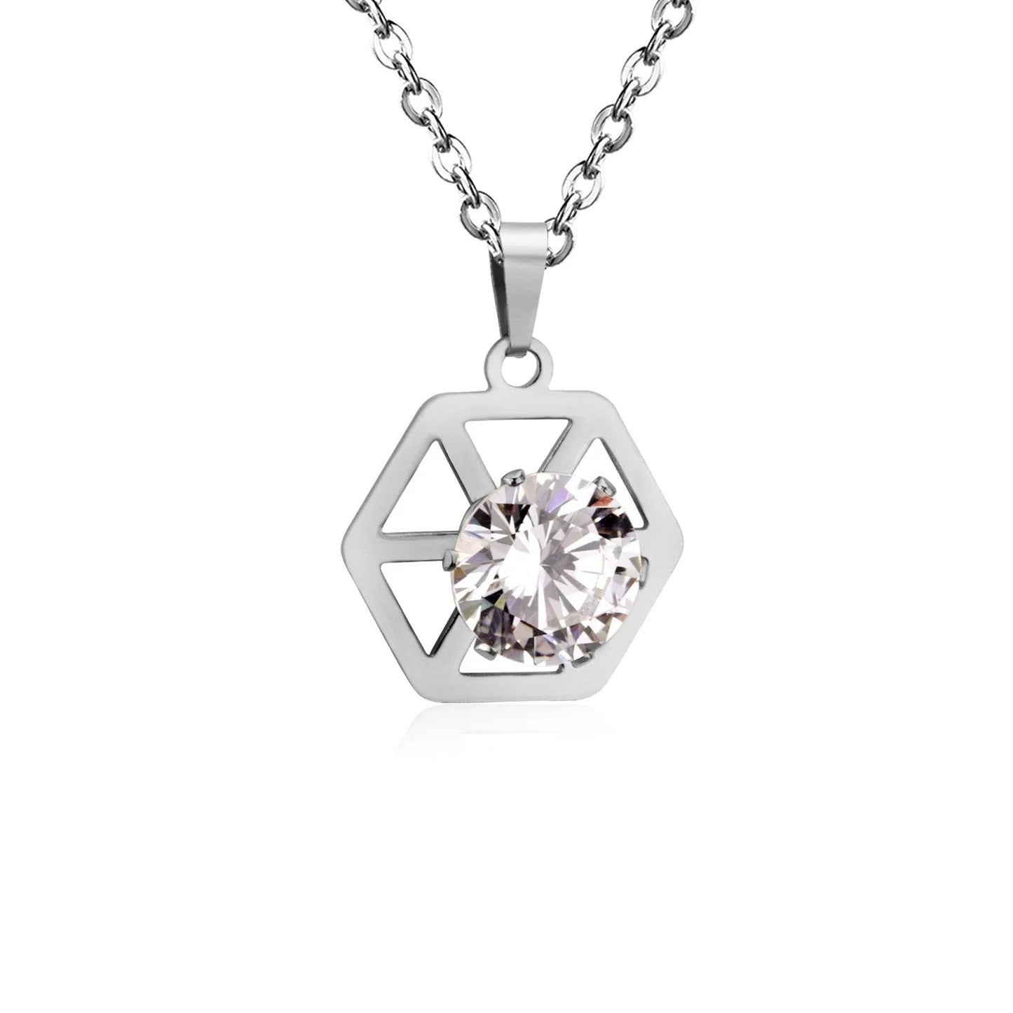 Hadley Geometric Hexagon Caged Crystal Set | Buy Set or Individual