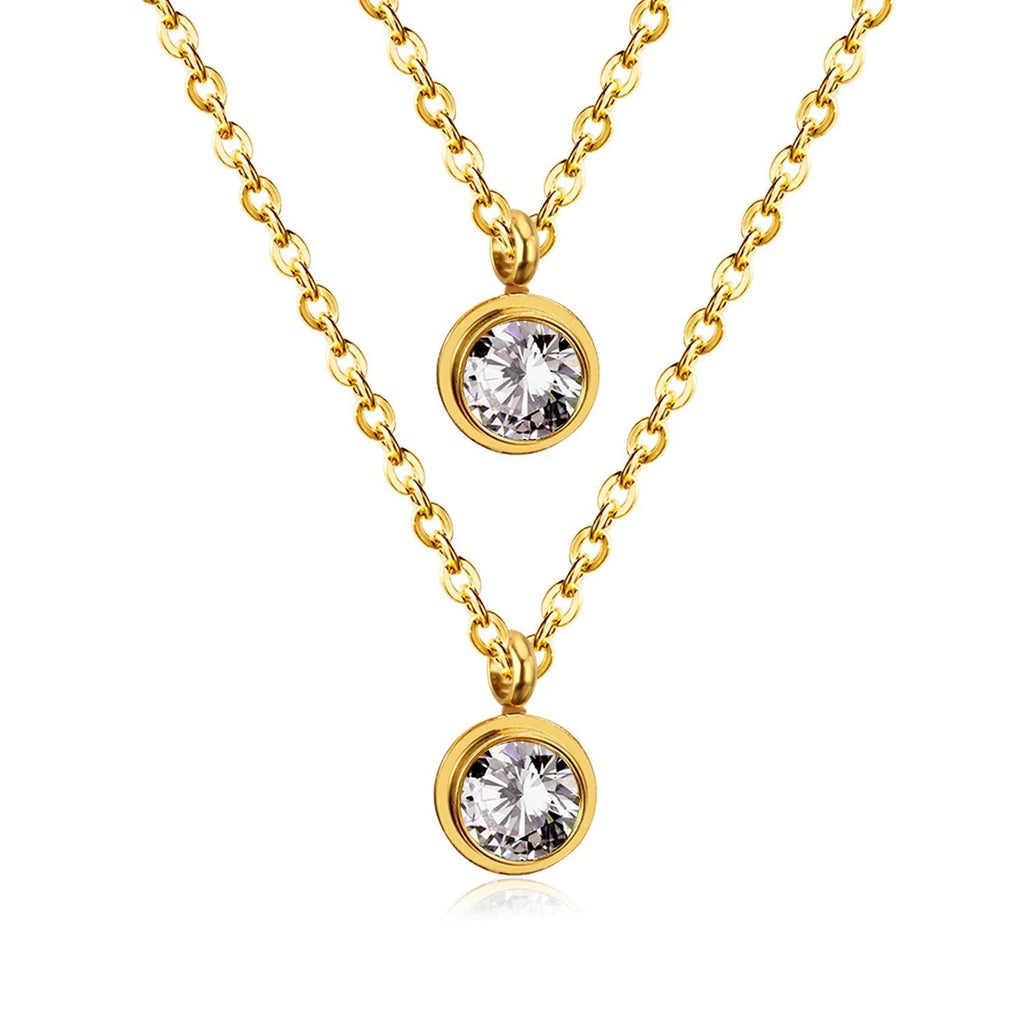 Kalia Dual-Drop Brilliant Bezel Layered Set| Buy Set or Individual