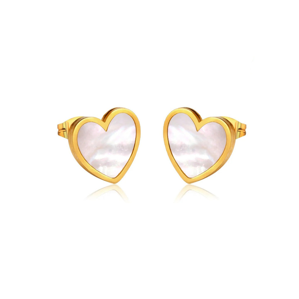 Morgan Radiant Pearl Inlay Love Heart Set | Buy Set or Individual