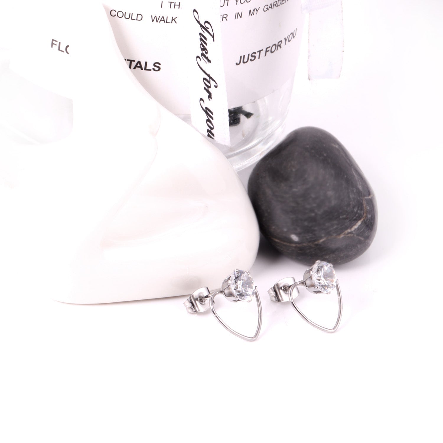 Isabel Stone in Heart Studs