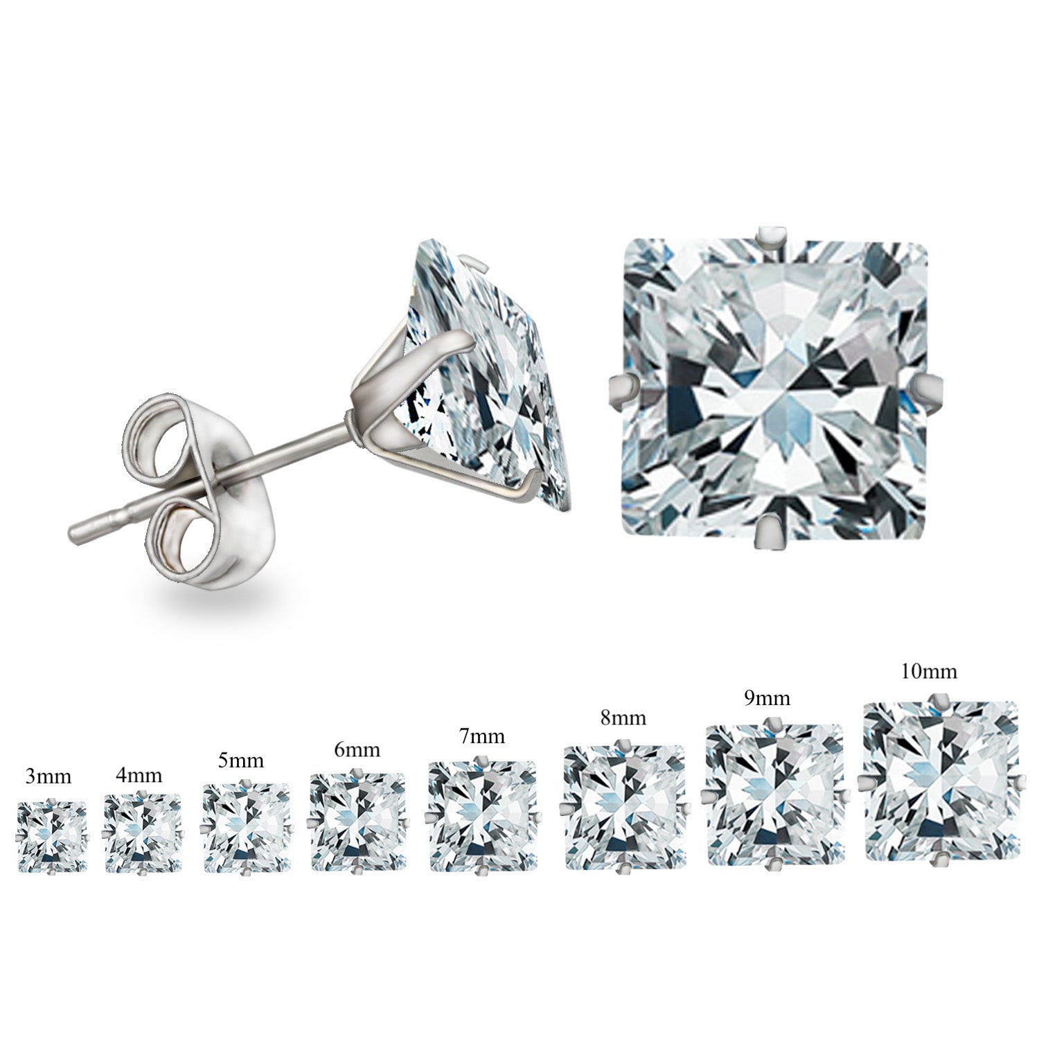 Aura Brilliant CZ Studs
